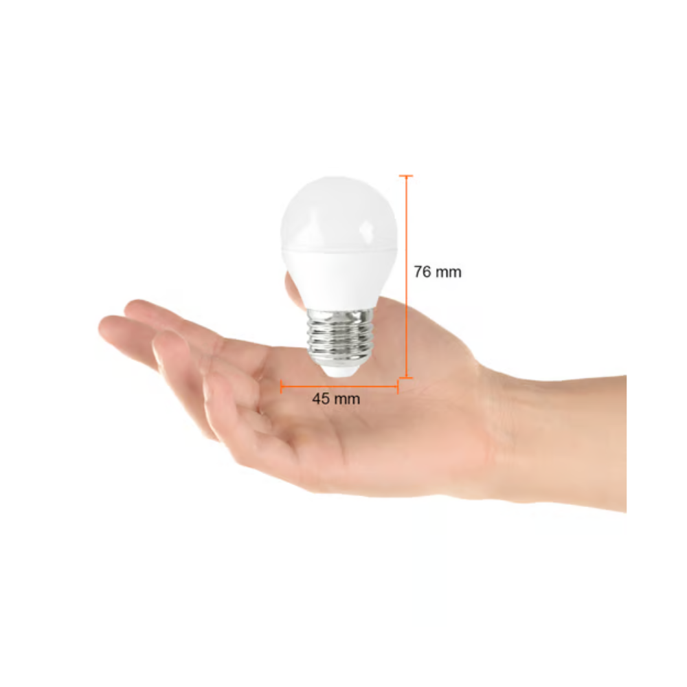 Foco LED Tipo Globo 4W Luz Fría Base E27 Tecnolite
