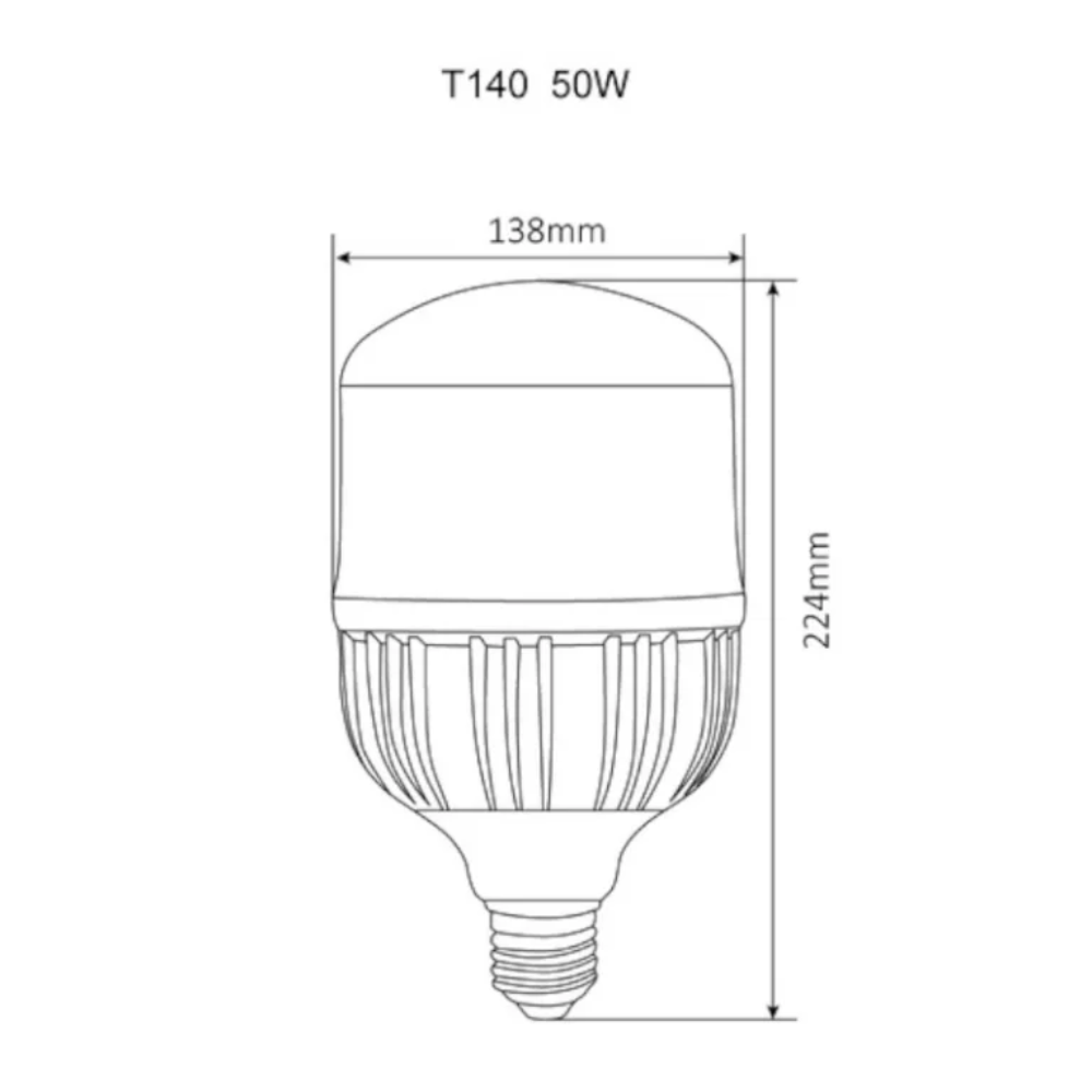 Foco LED de Alta Potencia 50W Luz Fría Base E27 Tecnolite