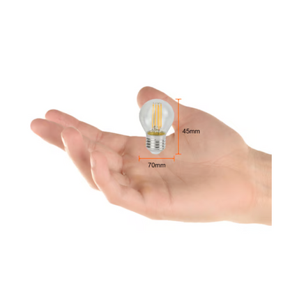 Foco LED filamento E27 G45 Luz Cálida 4.5W Tecnolite