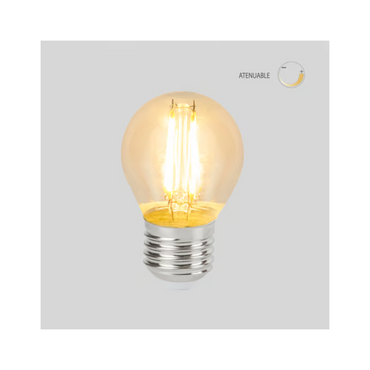 Foco LED filamento E27 G45 Luz Cálida 4.5W Tecnolite