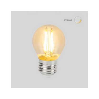 Foco LED filamento E27 G45 Luz Cálida 4.5W Tecnolite