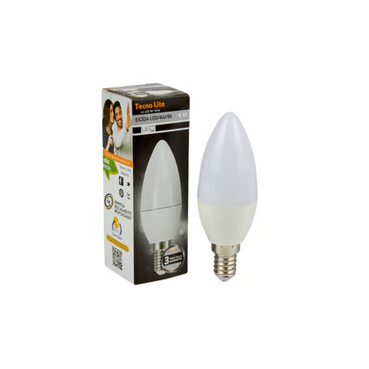 Foco LED vela E14 Luz Fría 4W Tecnolite