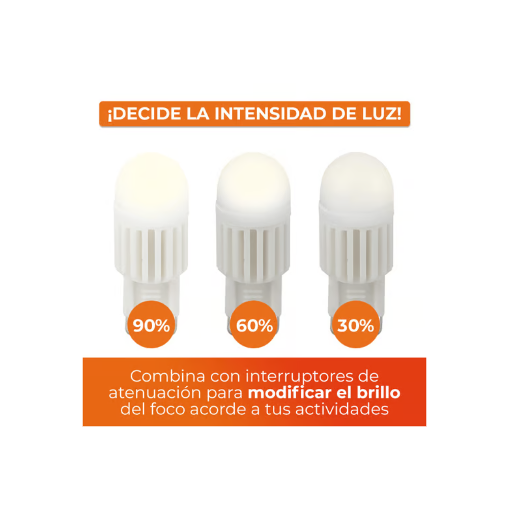 Foco Tipo Ampolleta LED 3W Luz Cálida Base G9 Tecnolite