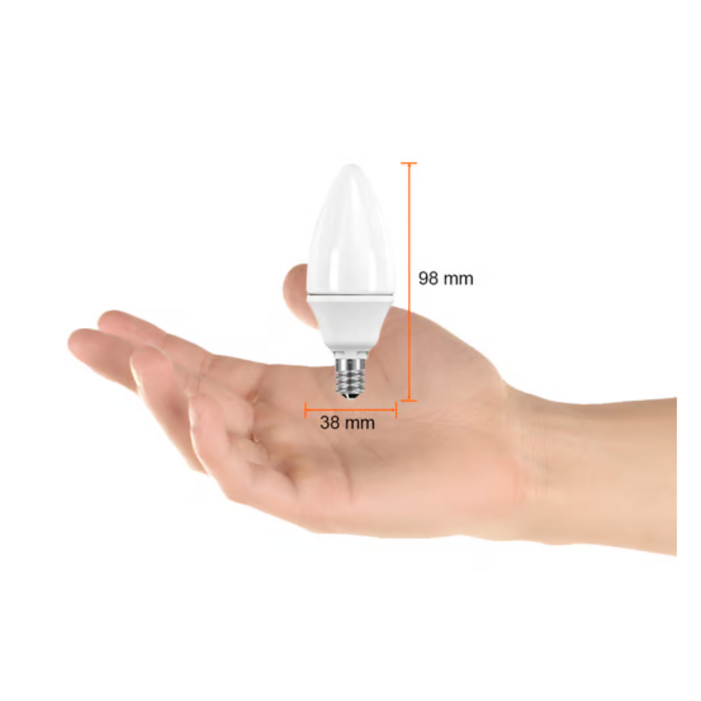 Foco Tipo Vela 4W Luz Fría Base E12 Tecnolite