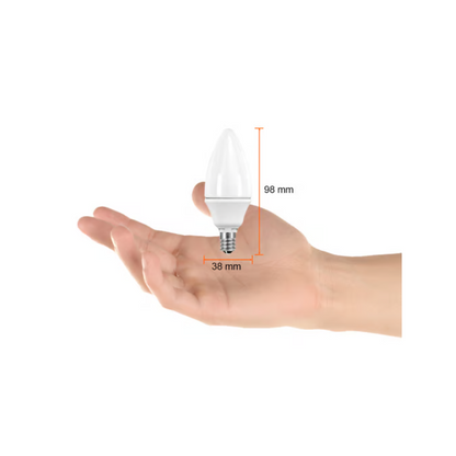 Foco Tipo Vela LED 4W Luz Cálida Base E12 Tecnolite