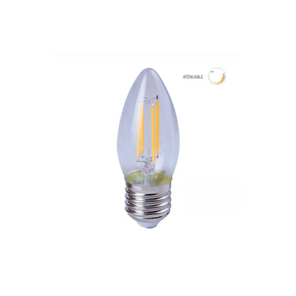 Foco tipo vela E27 Luz Cálida 4.5W Tecnolite