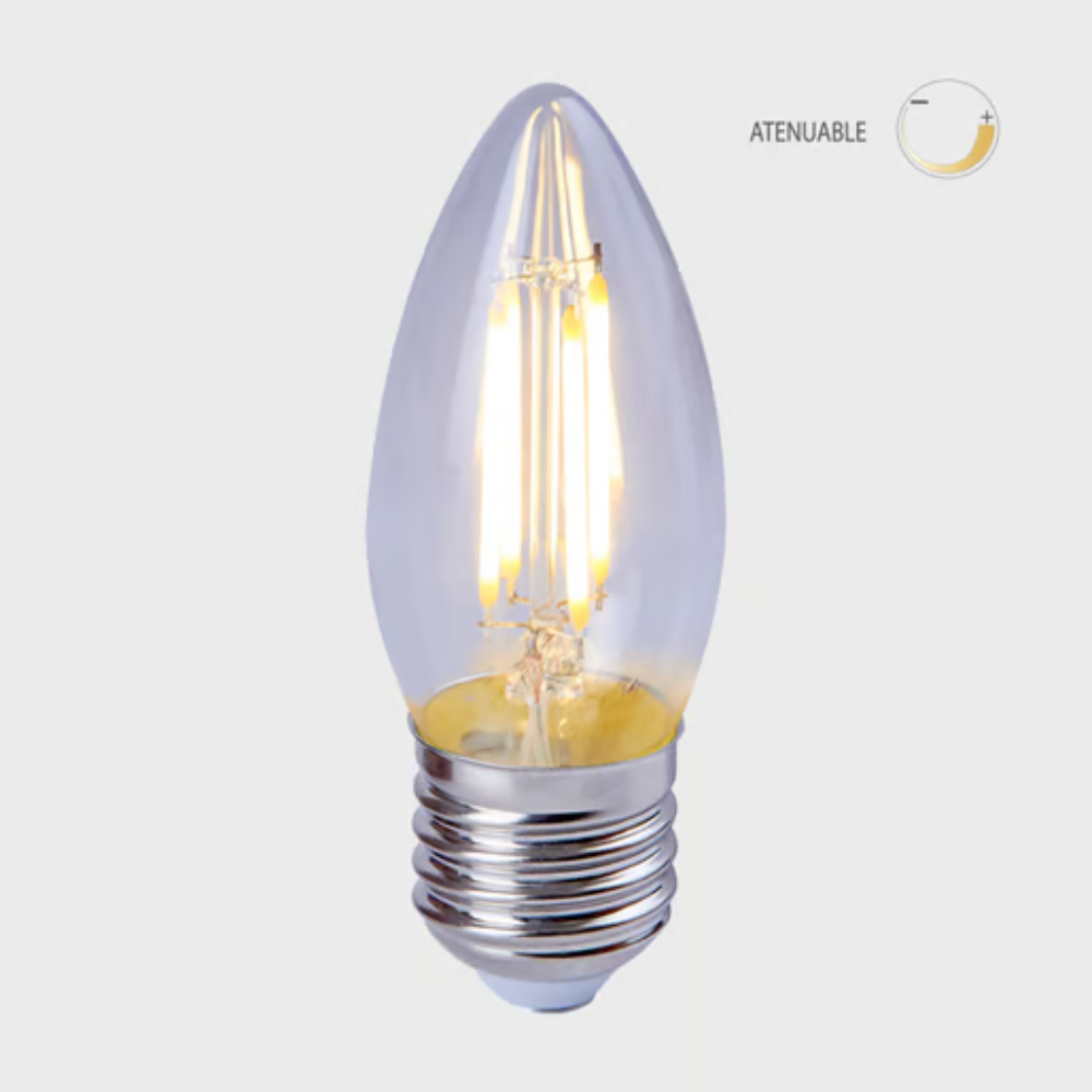 Foco tipo vela E27 Luz Cálida 4.5W Tecnolite