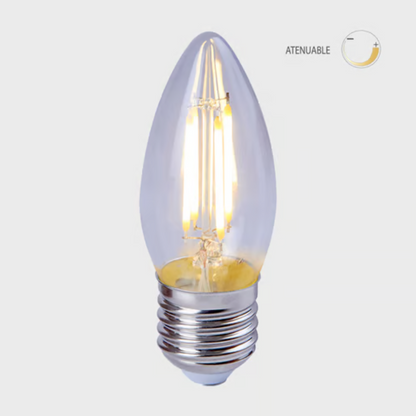 Foco tipo vela E27 Luz Cálida 4.5W Tecnolite