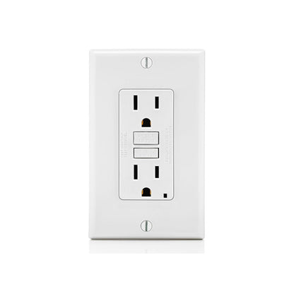 Placa con Contacto Dúplex GFCI 15A Blanco Leviton