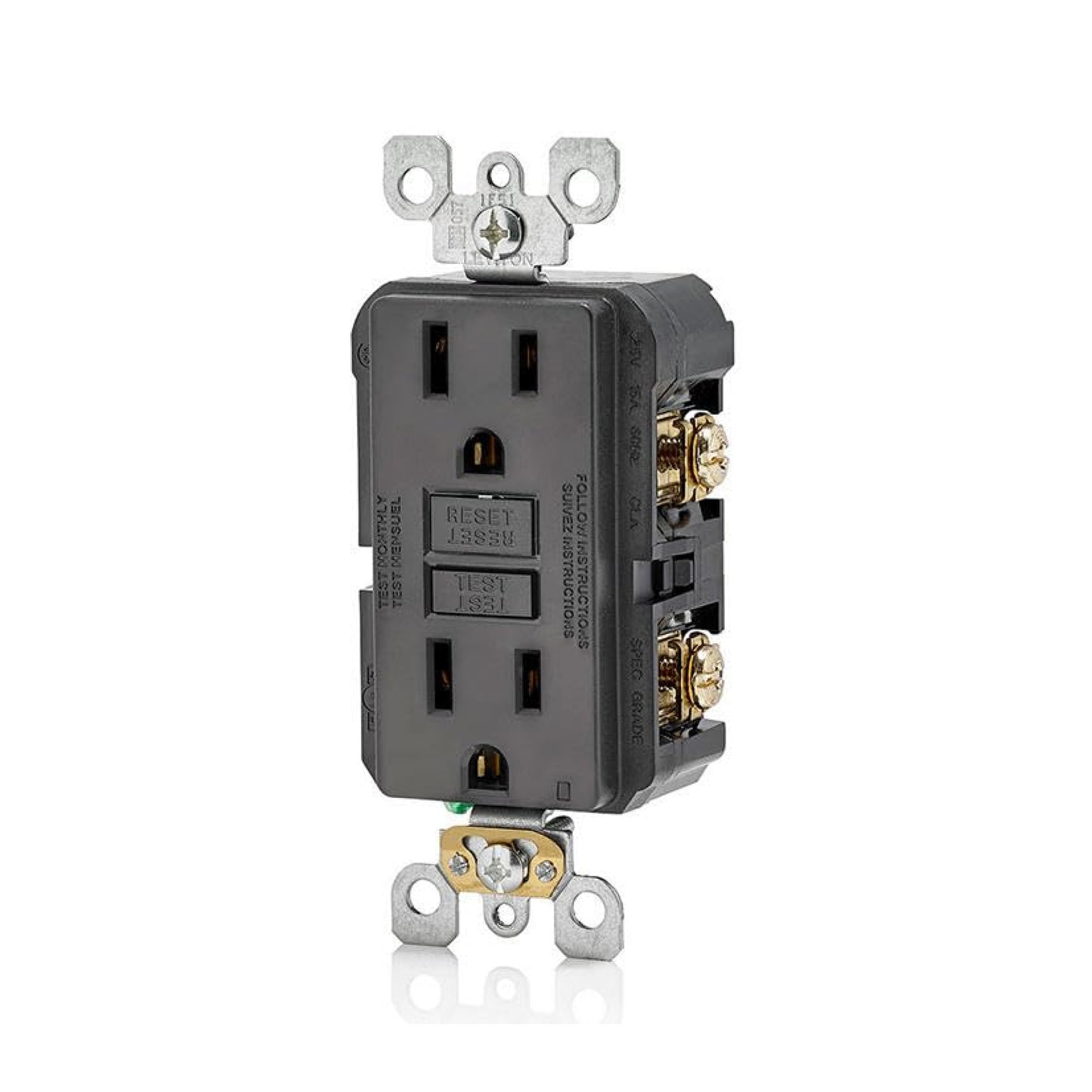 Contacto Dúplex GFCI 15A Negro Leviton