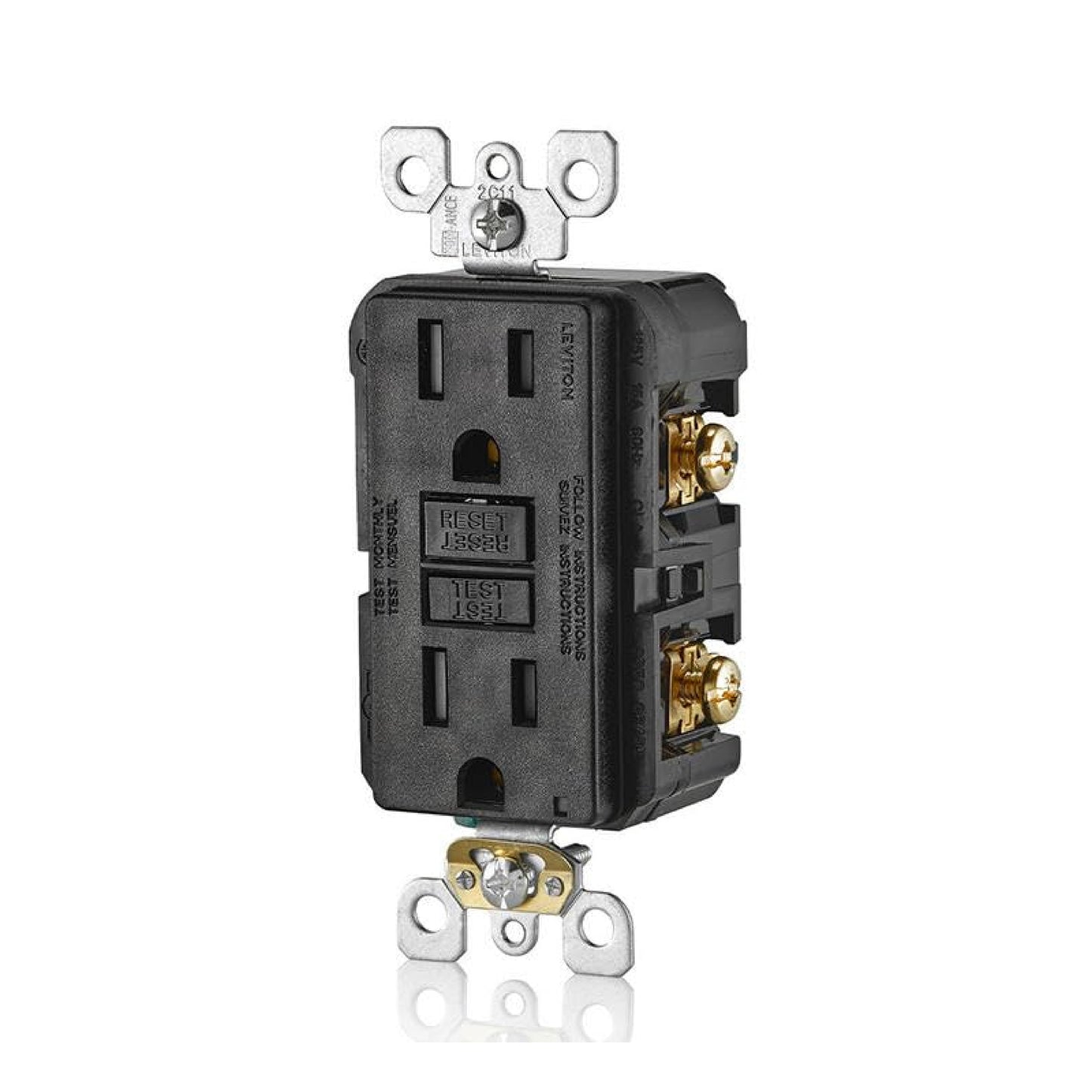 Contacto Dúplex Tamper Resistant 15A Negro Leviton