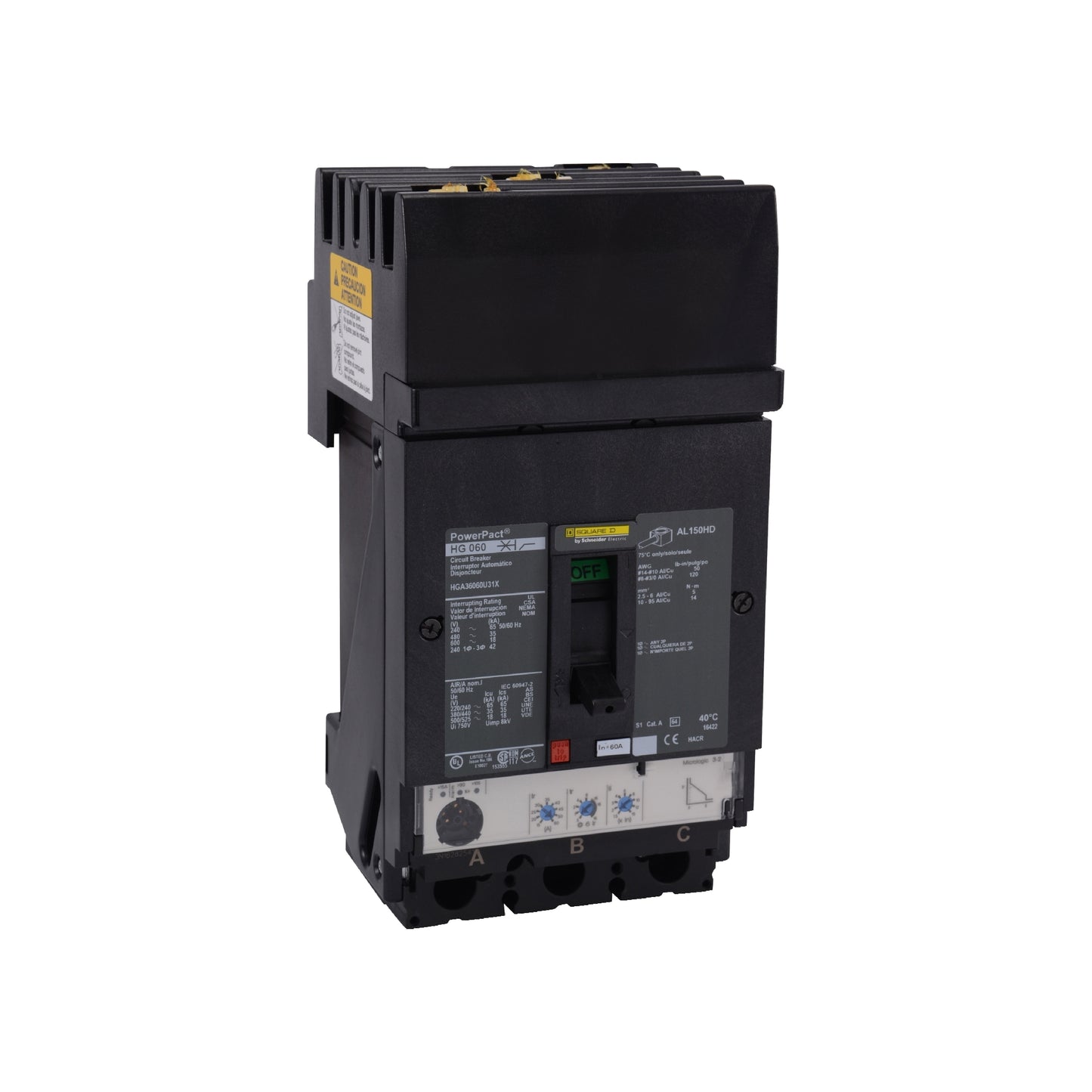 H 18 kA @480v 3 P 150A Schneider Electric HDA36150U31X