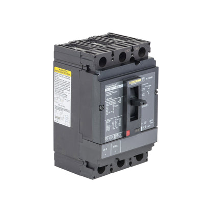 Interruptor termomagnético PowerPacT H, de 15A, 3 polos, 18kA a 600V, I-Line Schneider Electric HDL36015