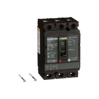 Interruptor termomagnético PowerPacT H, de 125A, 3 polos, 35kA a 600V, I-Line Schneider Electric HGL36125