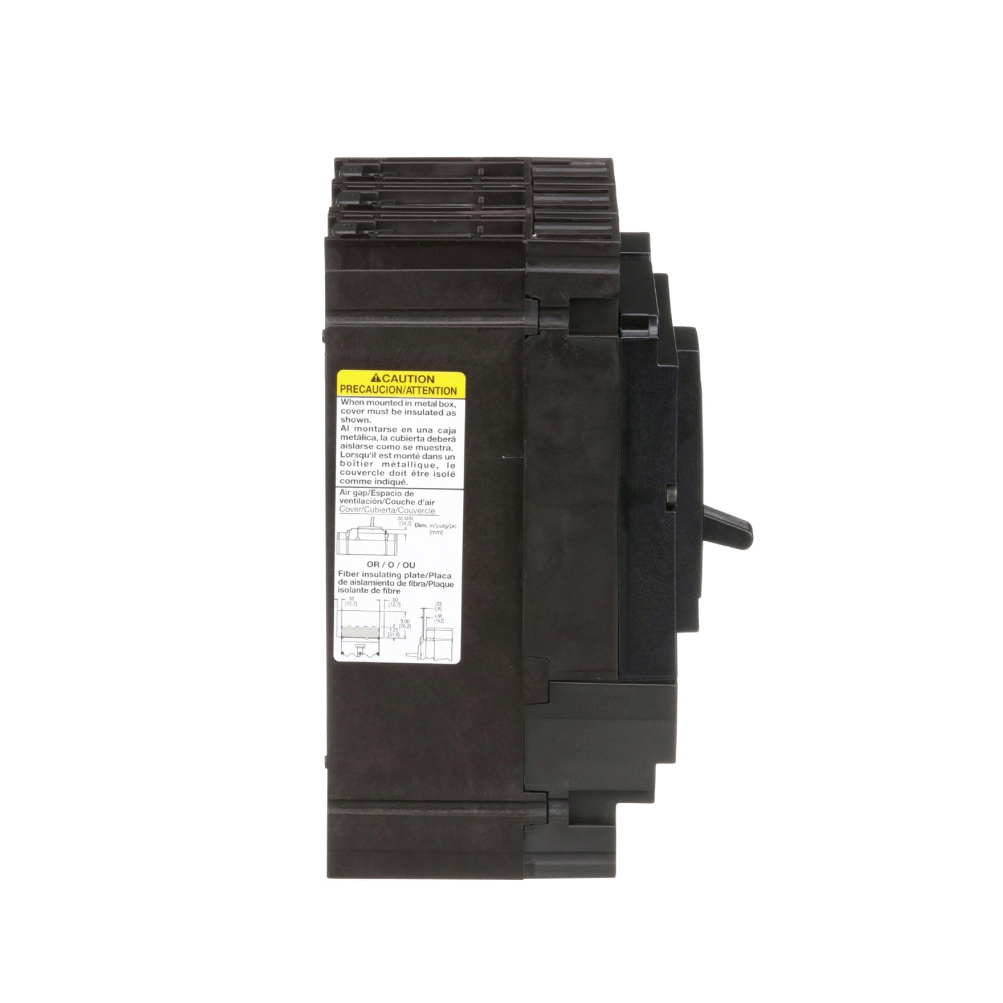 Interruptor termomagnético PowerPacT H, de 150A, 3 polos, 35kA a 600V, I-Line Schneider Electric HGL36150