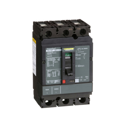 Interruptor termomagnético PowerPacT H, de 150A, 3 polos, 35kA a 600V, I-Line Schneider Electric HGL36150