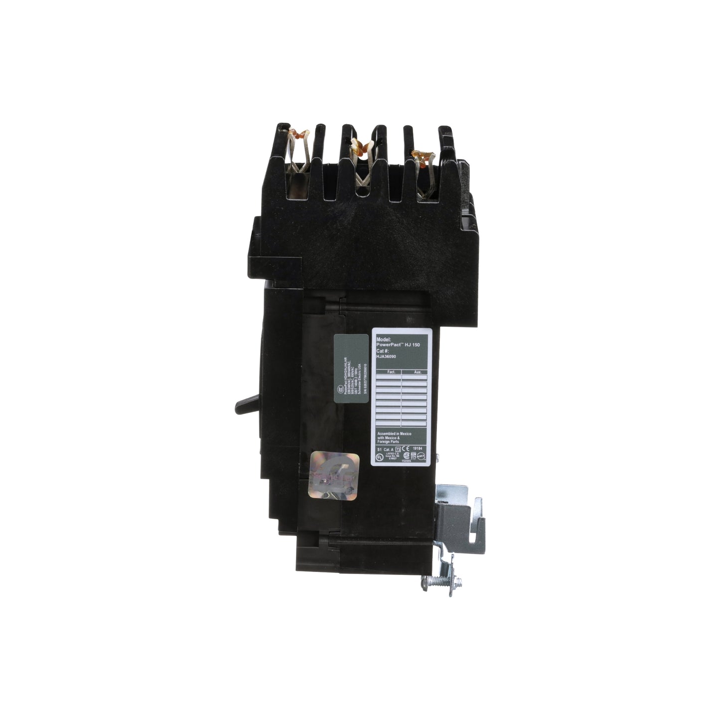 Interruptor termomagnético PowerPacT H, de 90A, 3 polos, 25kA a 600V, I-Line Schneider Electric HJA36090