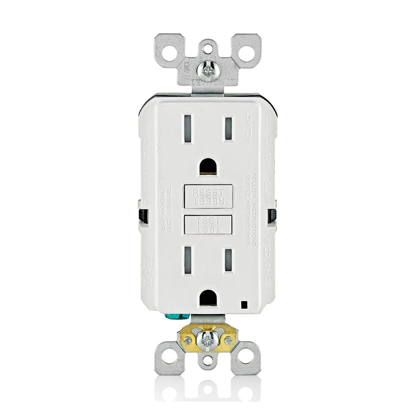 Contacto Dúplex GFCI Smartlock 15A 125V Blanco Leviton
