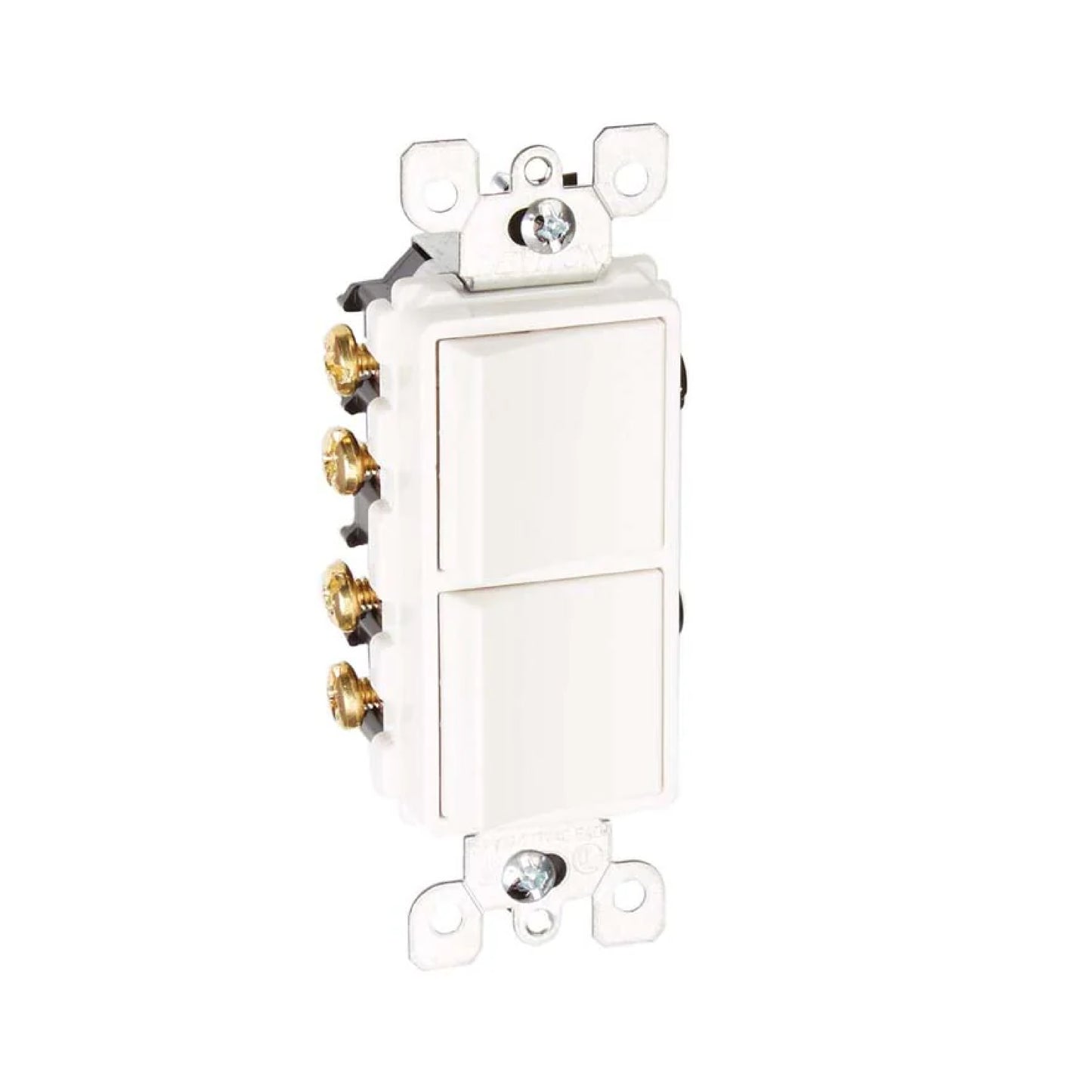 Apagador Doble 3 vías 15A Blanco Decora Leviton