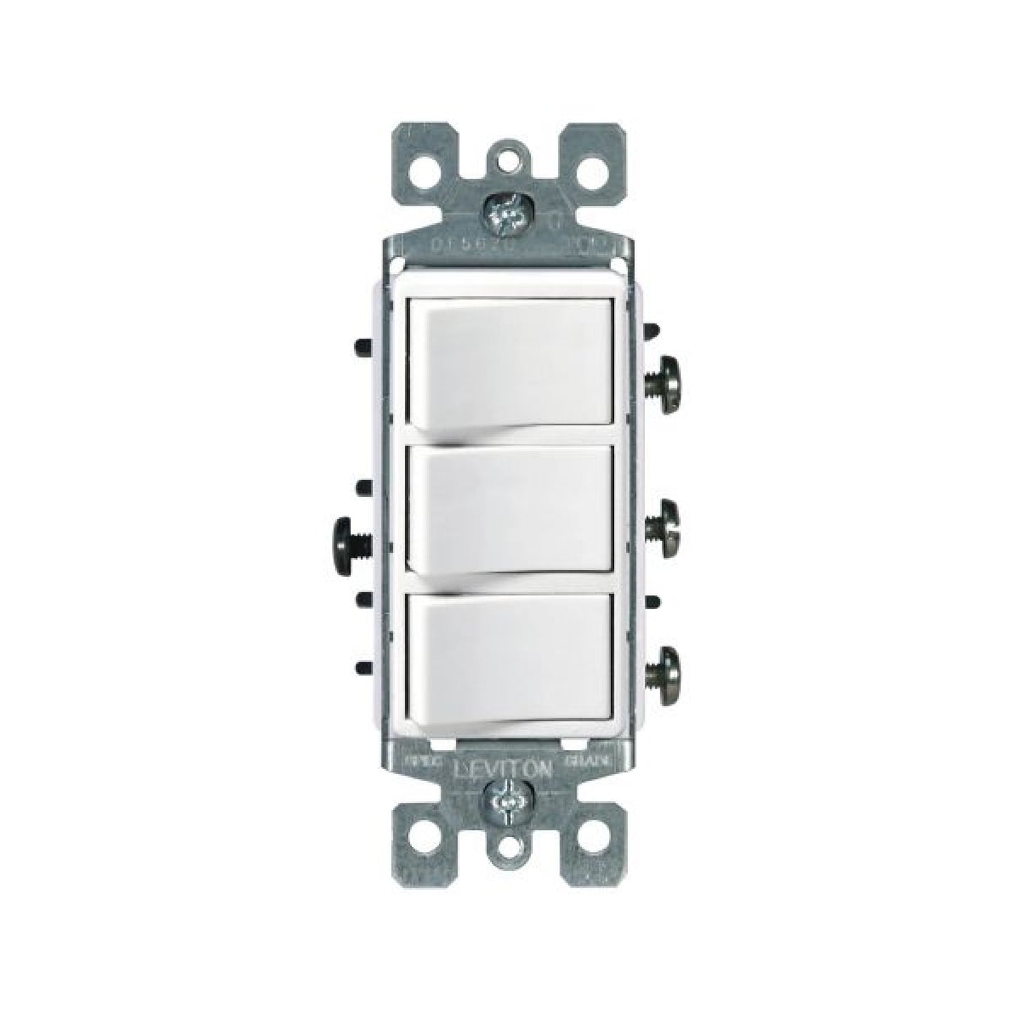 Apagador Triple 15A 120V Blanco Decora Leviton