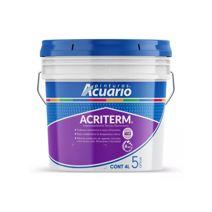 Impermeabilizante Acriterm 5 años 4 Lts Blanco Acuario