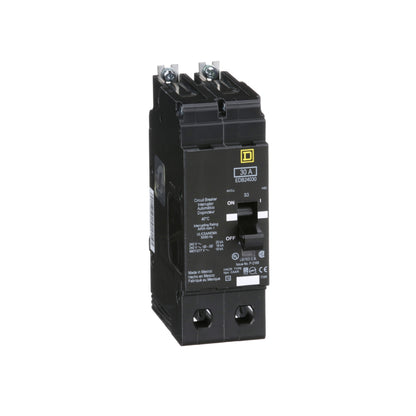 Interruptor Atornillable Marco E 2P 30A 480 Vca 18/25kA Square D Schnieder Electric EDB24030