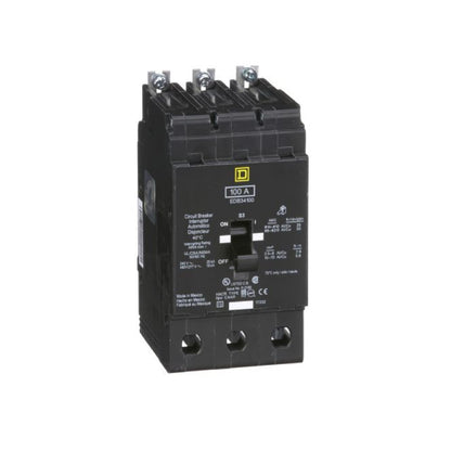 Interruptor Atornillable Marco E 3P 100A 480Y/277 Vca 18/25kA Square D Schnieder Electric EDB34100