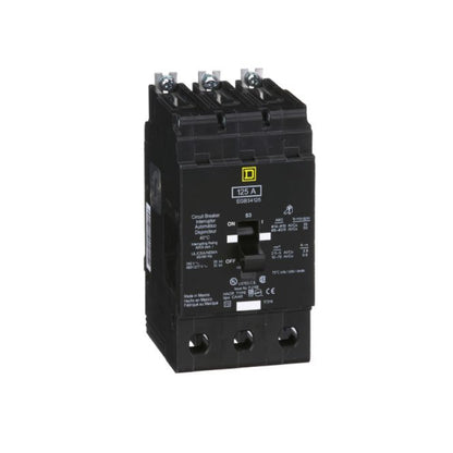 Interruptor Atornillable Marco E 3P 125A 480Y/277 Vca 18/25kA Square D Schnieder Electric EDB34125