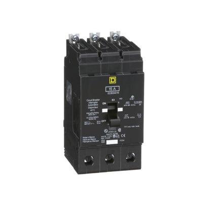Interruptor Atornillable Marco E 3P 15A 480Y/277 Vca 18/25kA Square D Schnieder Electric EDB34015