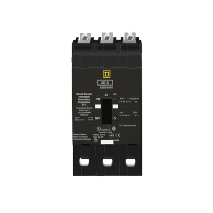Interruptor Atornillable Marco E 3P 40A a 480/277 Vca 35/65kA Square D Schnieder Electric EGB34040