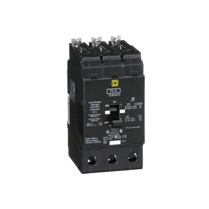 Interruptor Atornillable Marco E 3P 70A 480Y/277 Vca 18/25kA Square D Schnieder Electric EDB34070