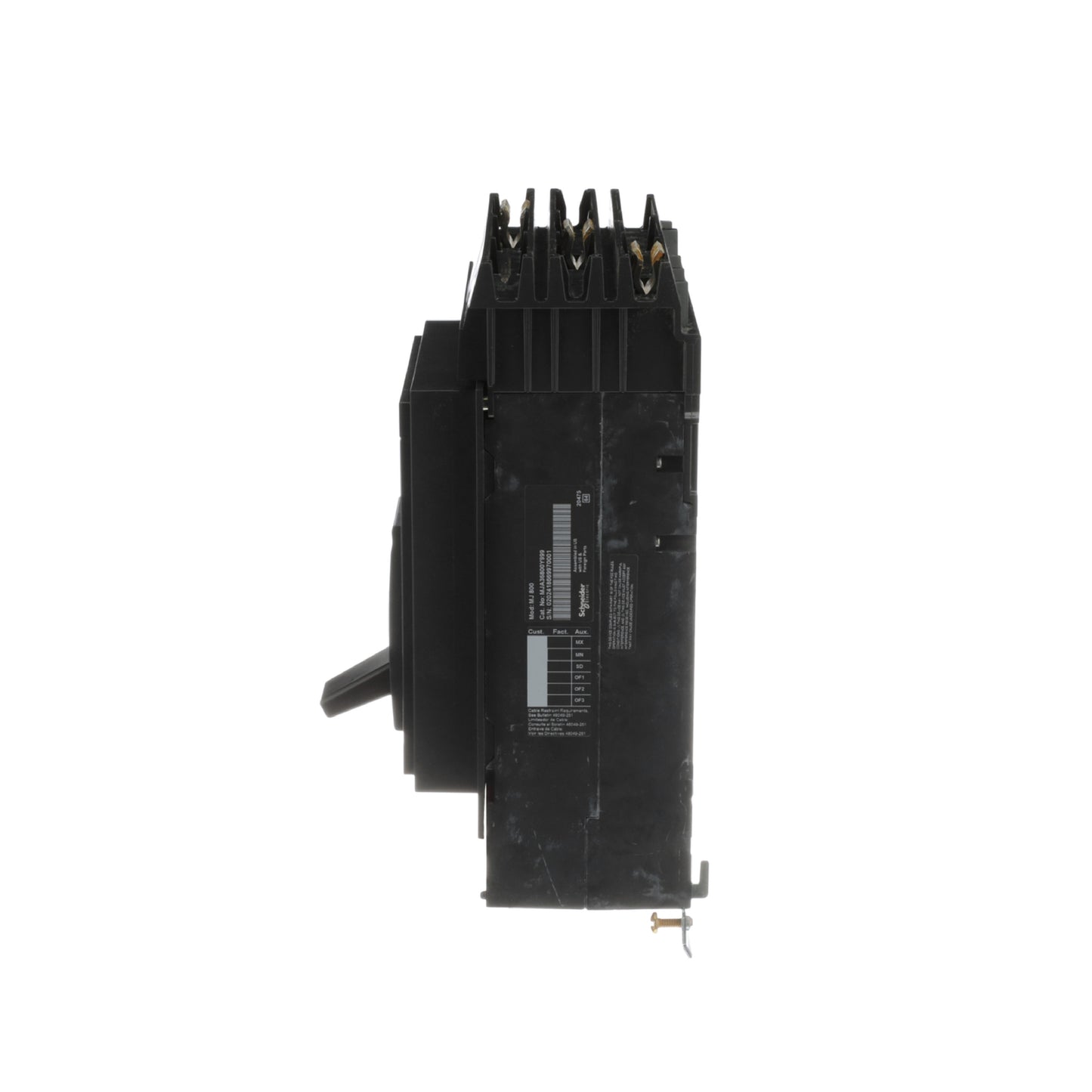 Interruptor Electrónico Power Pact M 3P 300 a 800 A I-Line Schneider Electric MJA36800E10