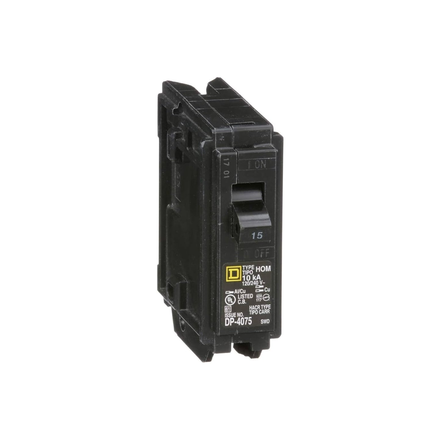 Interruptor Enchufable Homeline 1 Polo 15 A Square D Schneider Electric HOM115