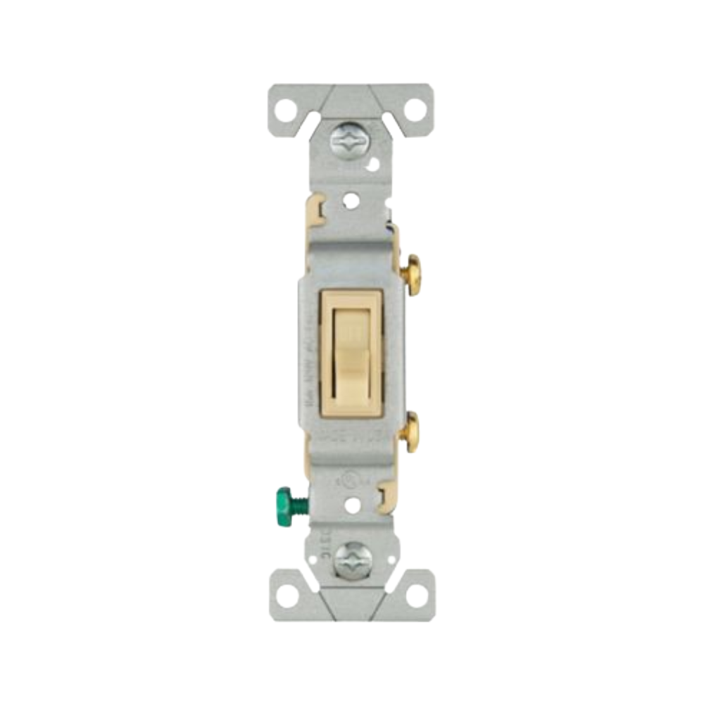 Interruptor Sencillo Aterrizado Marfil 15A 120V CA Arrow Hart