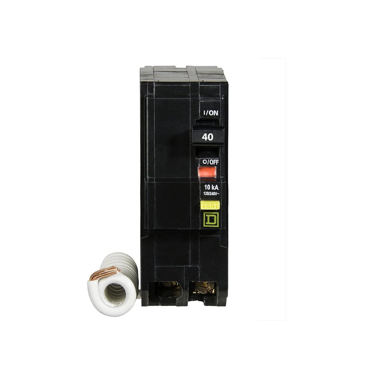 Interruptor Termoagnético 2 Polos 40 A con Protección Falla a Tierra Square D Enchufable Schneider Electric QO240GFI