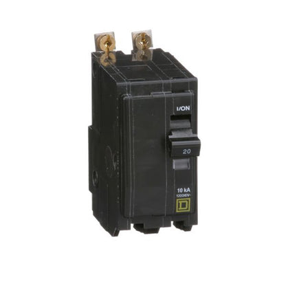 Interruptor Termomagnético 2 Polos 20 A Square D Atornillable Schneider Electric QOB220