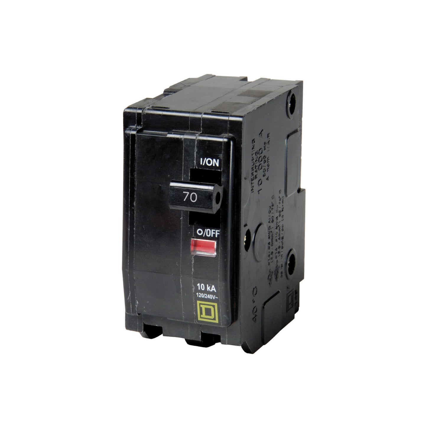 Interruptor Termomagnético 2 Polos 70 A Square D Enchufable Schneider Electric QO270