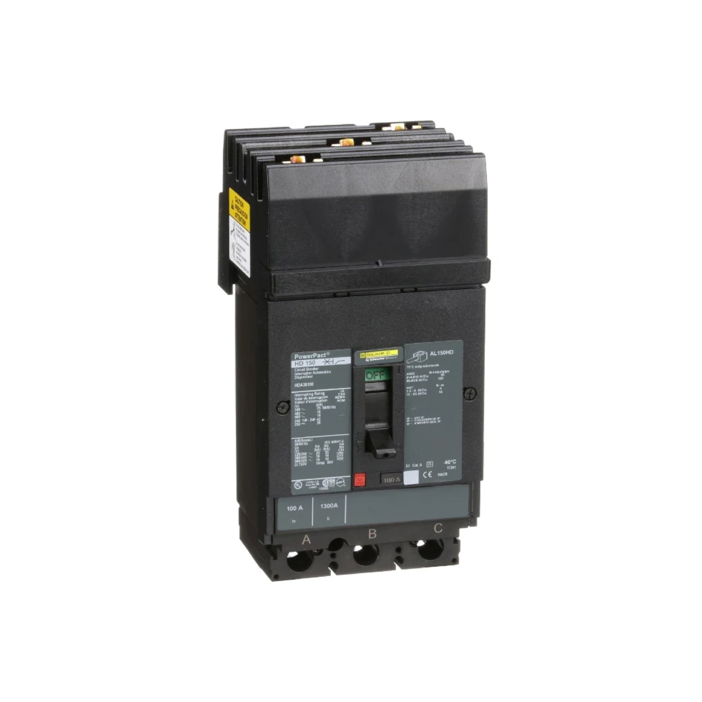 Interruptor Termomagnético Power Pact H 3P 100 A I-Line Schneider Electric HDA36100