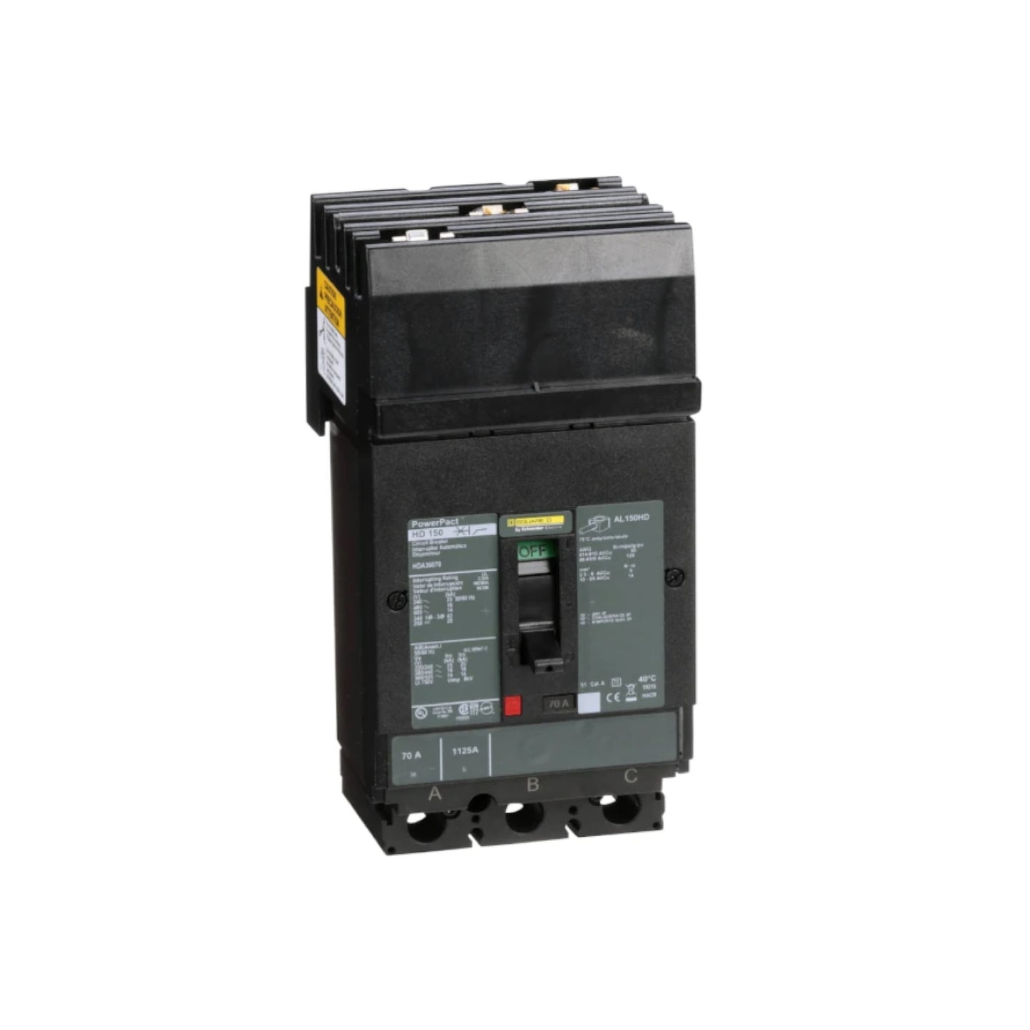 Interruptor Termomagnético Power Pact H 3P 70 A I-Line Schneider Electric HDA36070