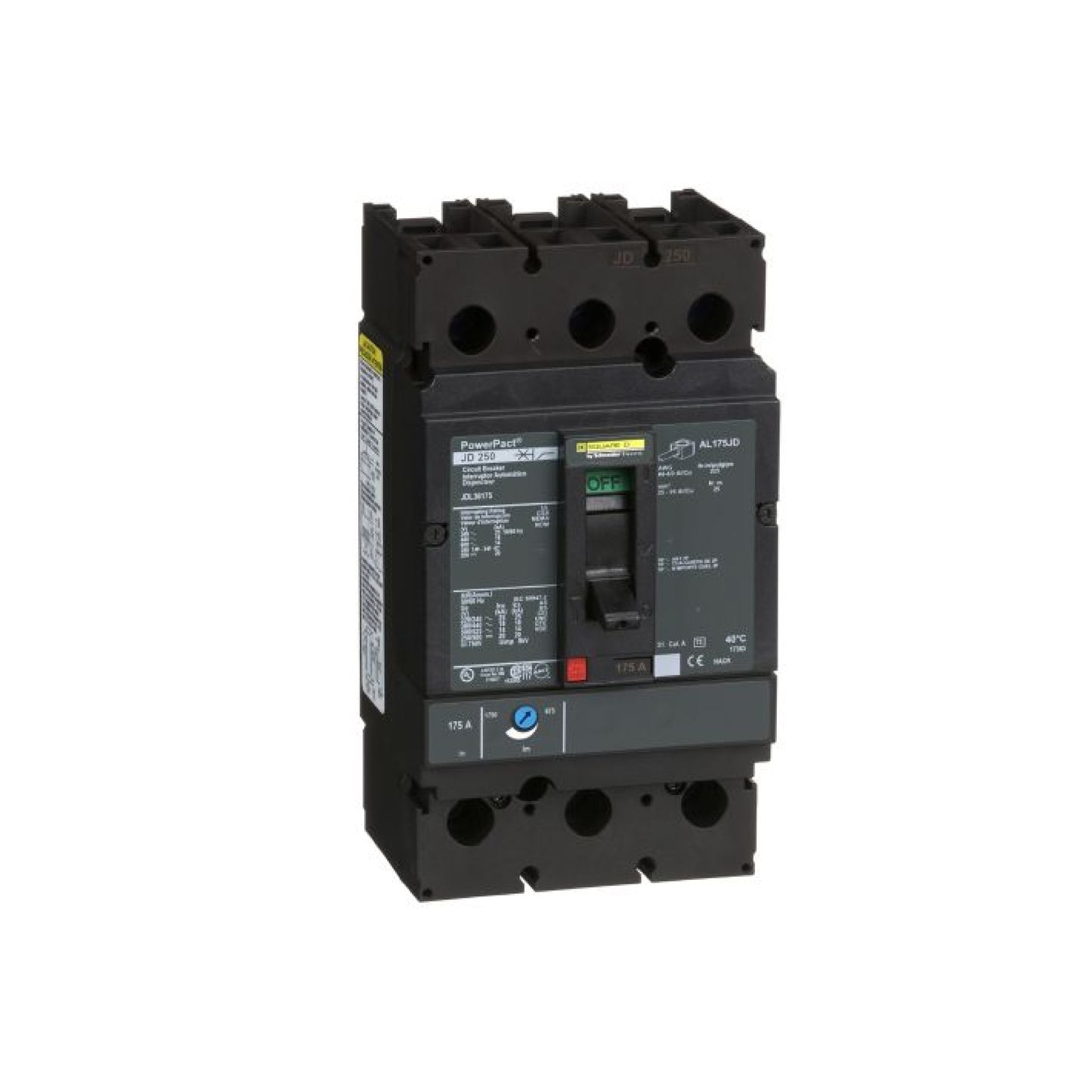 Interruptor Termomagnético Power Pact J 3P 175 A con Zapatas Schneider Electric JDL36175