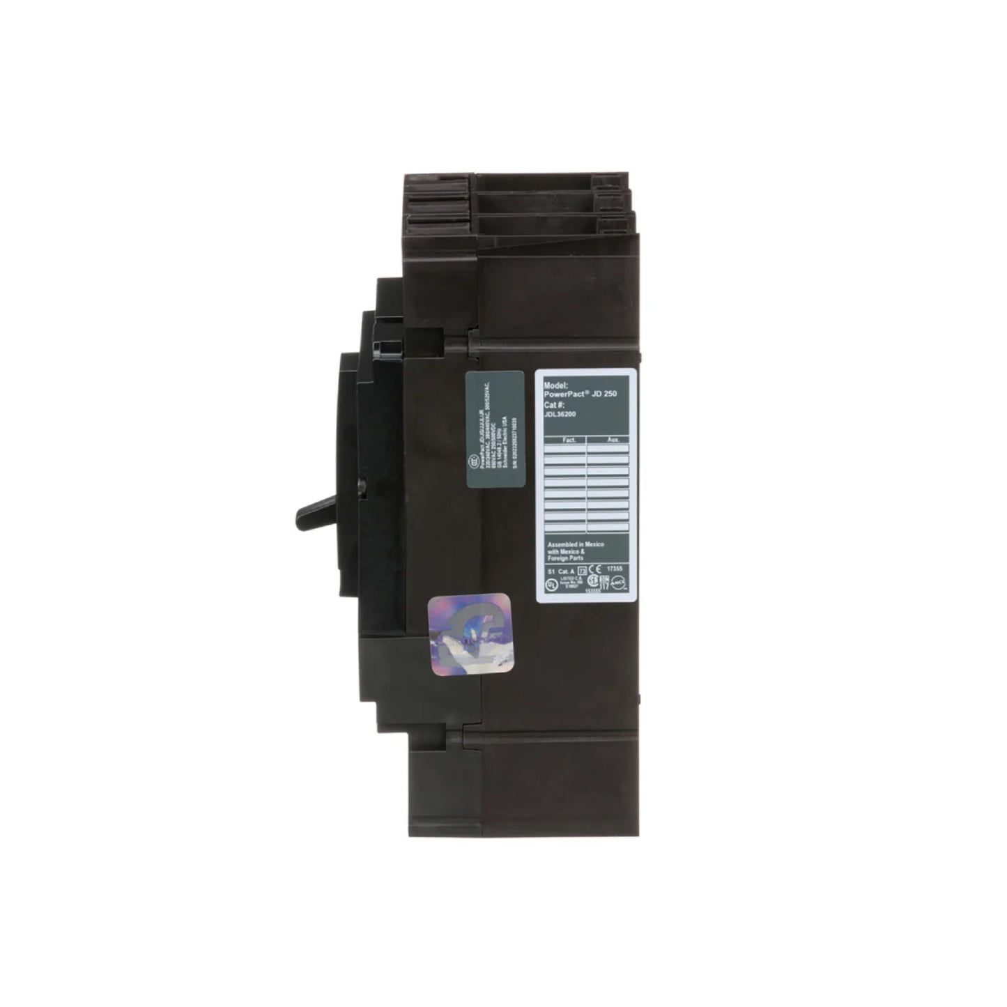 Interruptor Termomagnético Power Pact J 3P 200 A con Zapatas Schneider Electric JDL36200
