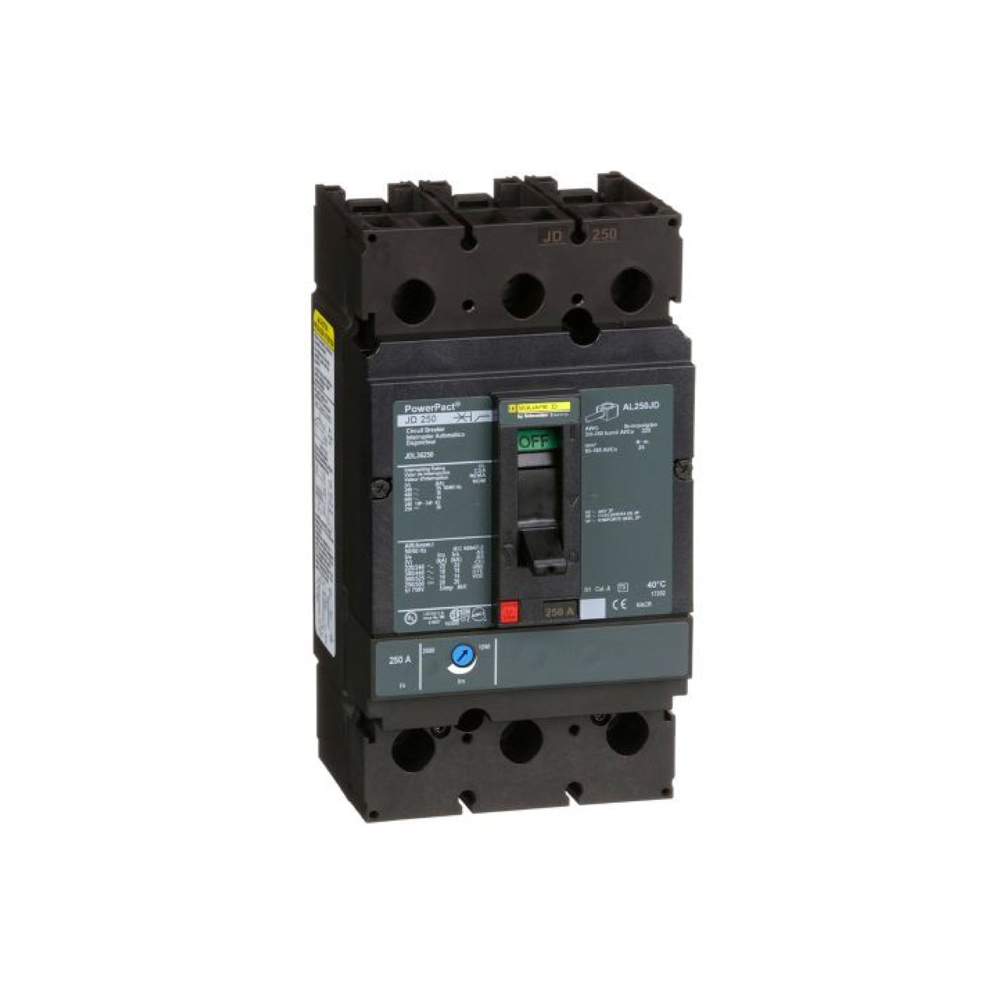 Interruptor Termomagnético Power Pact J 3P 250 A con Zapatas Schneider Electric JDL36250