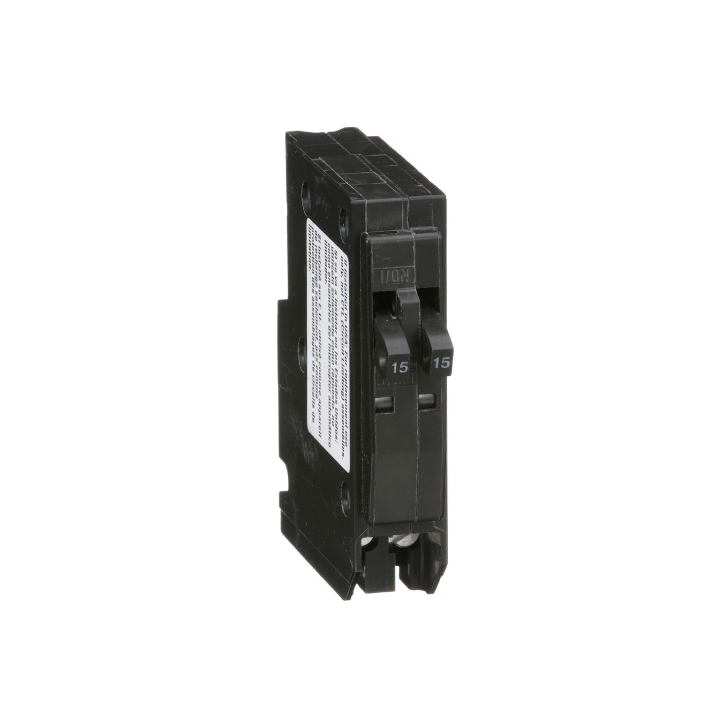 Interruptor Termomagnético Tandem 1 Polos 15/15 A Enchufable Schneider Electric QO1515