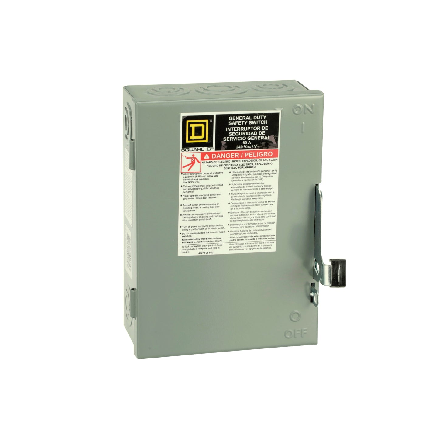 Interruptor de Seguridad 3 Polos 60A Schneider Electric DU322