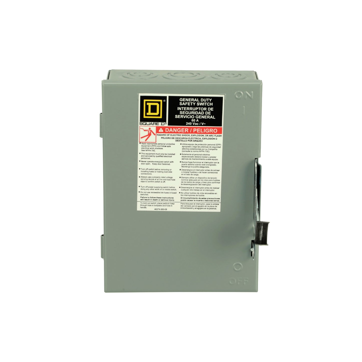 Interruptor de Seguridad 3 Polos 60A Schneider Electric DU322