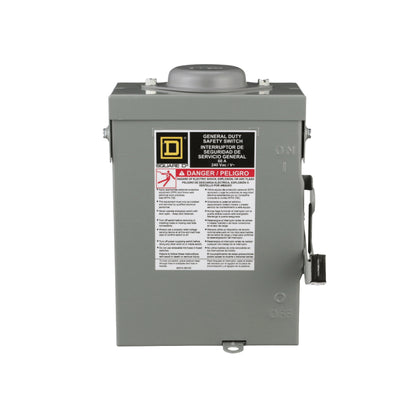 Interruptor de Seguridad sin Porta Fusibles 2 Polos 60 A NEMA 3R Square D Schneider Electric DU222RB
