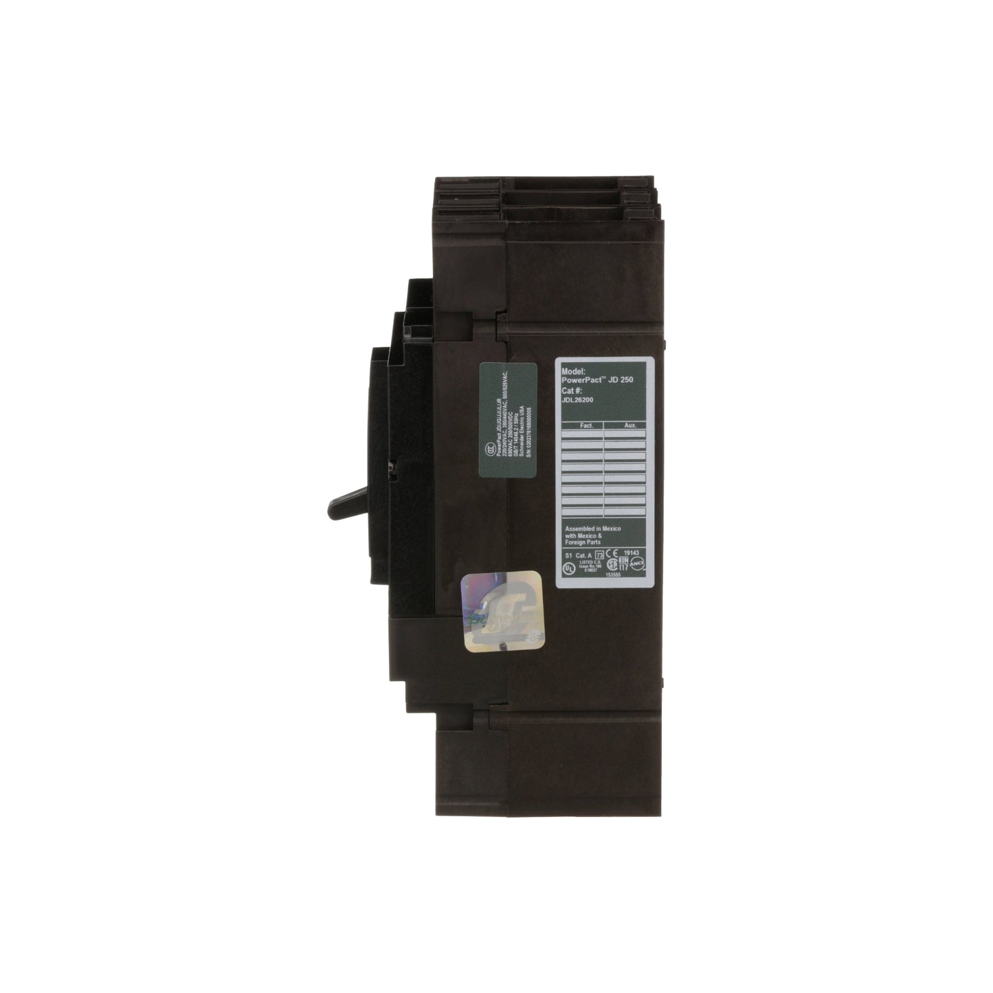 J 18 kA 2 P 600V 200A Schneider Electric JDL26200