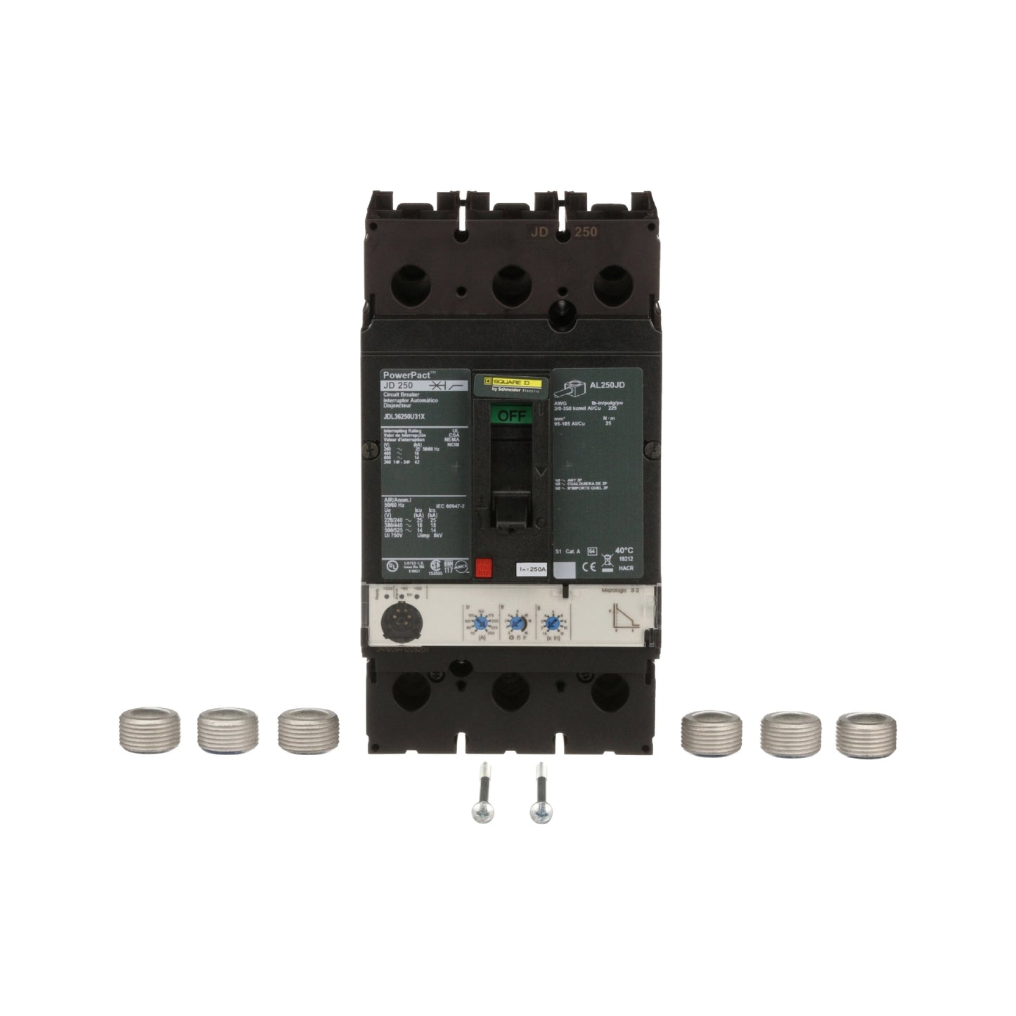 J 18 kA @480v 3 P 250A Schneider Electric JDL36250U31X