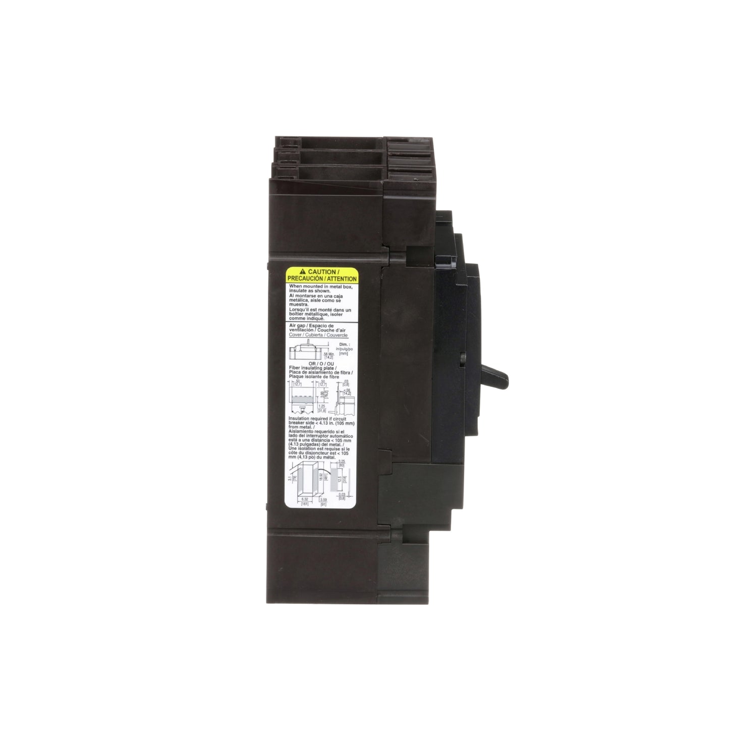 Interruptor Termomagnético Powerpact J, de 200A, 3 Polos, 35 kA a 600V, Zapatas Schneider Electric JGL36200