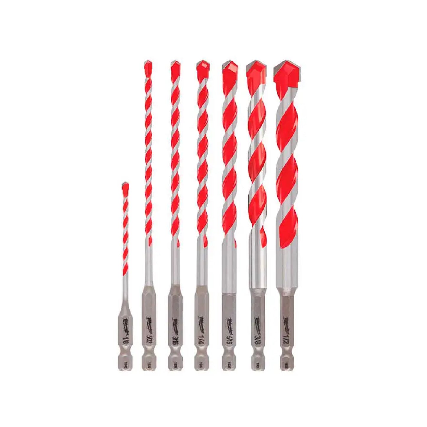 Juego de Brocas de Carburo para Concreto (7 pzs.) Milwaukee